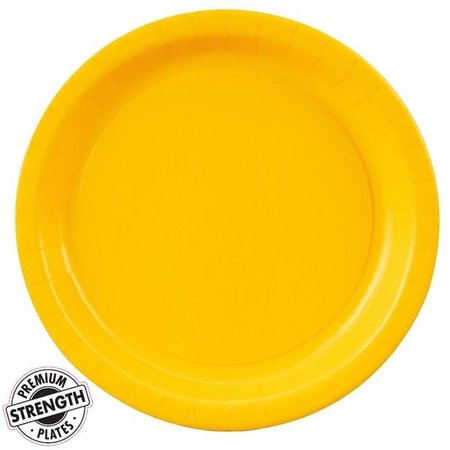 BIRTHDAY EXPRESS Birthday Express 263549 Dinner Plates; School Bus Yellow - Size 48 263549